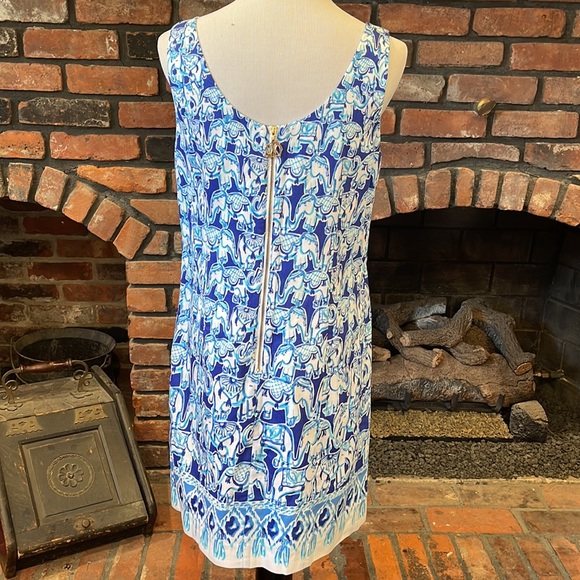 Lilly Pulitzer Cathy Shift Dress in Get Trunky print size 6 in bomber blue - Picture 4 of 11